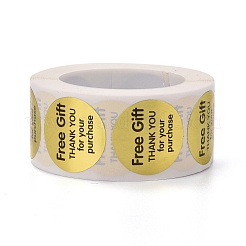 Плоские круглые бумажные наклейки спасибо DIY-C042-09B