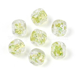 Нити из фольгированных бусин лэмпворк ручной работы FOIL-T008-04H