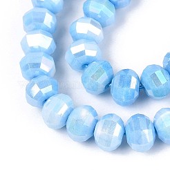 Антикоррозийные гальванические стеклянные бусины&nbsp;GLAA-T025-8mm-19J