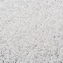 MIYUKIラウンドロカイユビーズ  日本製シードビーズ  （rr420)ホワイトパールセイロン  8/0  3mm  穴：1mm  約422~455PCS /ボトル  10 G /ボトル&nbsp;SEED-JP0009-RR0420