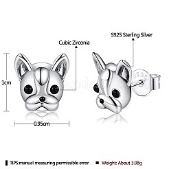 925 серьги-гвоздики из стерлингового серебра с родиевым покрытием STER-BB72117