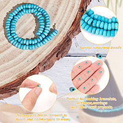 2 нити граненых рондель синтетических бирюзовых бусин нити TURQ-AR0001-38