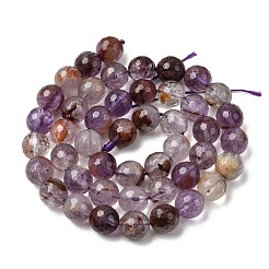 Натуральные фиолетовые фантомные кварцы&nbsp;G-Z127-B01-8mm