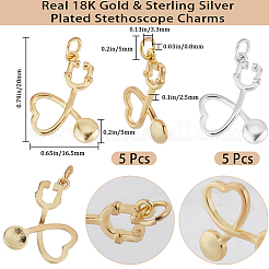 10шт 2 цвета латунные подвески&nbsp;KK-BBC0021-67