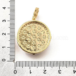 Латунные подвески с микропаве из кубического циркония и эмали KK-R222-14G-01