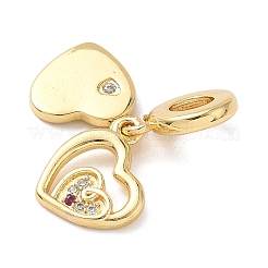 Латунь микропаве прозрачный кубический цирконий европейские подвески с подвесками KK-D502-14A-G
