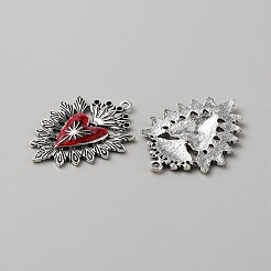 Подвеска из красной эмали из сплава со стразами FIND-WH0156-43E