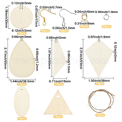 Наборы для изготовления деревянных висячих серег своими руками&nbsp;DIY-SP0005-03