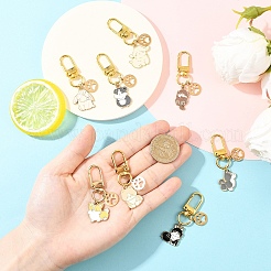 8 шт. подвеска с эмалированными отпечатками собак и лап&nbsp;HJEW-YW00215