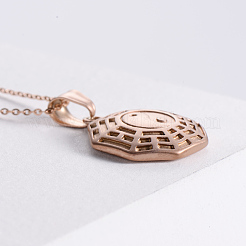 Винтажные панк инь-ян ожерелья из нержавеющей стали с подвеской для мужчин и женщин EB9499