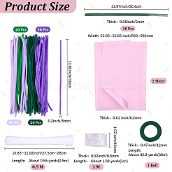 Kits de bricolage de guirlandes de tiges chenille&nbsp;DIY-SC0033-14B