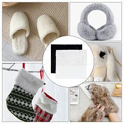 2 лист 2-х цветной искусственной меховой ткани кролика AJEW-BC0007-31