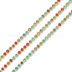 Необработанные (без покрытия) латунные цепочки со стразами и стразами CHC-YW0001-03