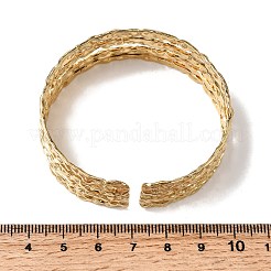 Браслеты-манжеты из кованой нержавеющей стали 304&nbsp;BJEW-H635-03G