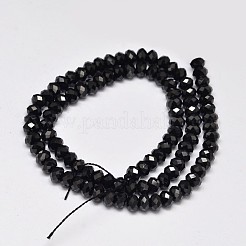 Граненый натуральный черный шпинель из бисера G-F289-42C