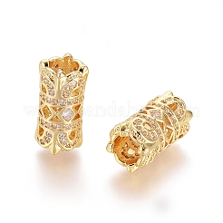 Латунь микропаве прозрачный кубический цирконий европейский бисер&nbsp;OPDL-L016-03B-G