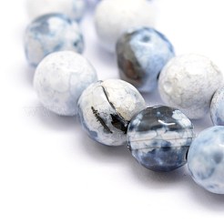 Граненые бусины из натурального огненного агата с треском X-G-F447-8mm-B09