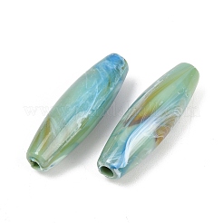 Perline bicolore in acrilico opaco effetto pietre preziose&nbsp;OACR-T033-09B
