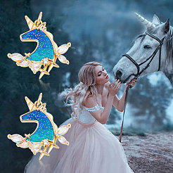 Подвески из кубического циркония с покрытием из латуни&nbsp;KK-BBC0003-15