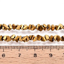 Стеклянные бусины с гальваническим покрытием &nbsp;GLAA-N024-4mm-01