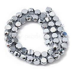 Стеклянные бусины с гальваническим покрытием &nbsp;X-EGLA-L045-G-FP01