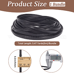 Cordon plat pliable en cuir PU de 5 m&nbsp;OCOR-WH20012-14A-02