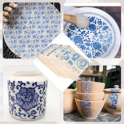 8 лист 8-х видов бумажных керамических наклеек DIY-BC0006-35