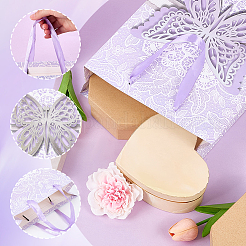 1 Stück Geschenktüten aus Papier mit Schmetterlingsdruck und Henkeln aus Band&nbsp;ABAG-SP0001-10D