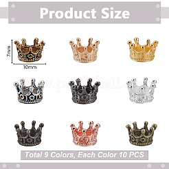 90 шт. 9 цвета бусины из сплава в тибетском стиле&nbsp;FIND-GA0006-92