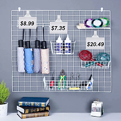 Прямоугольные многоразовые пластиковые держатели этикеток для полок&nbsp;ODIS-WH0043-56A