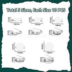 50 шт. 5 стиля основы для броши из хирургической нержавеющей стали 316 STAS-UN0053-58