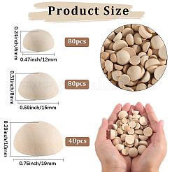 200шт необработанные кабошоны из натурального дерева WOOD-SP0001-56