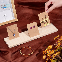 Holzhalterständer für Ohrring-Vitrinenkarte&nbsp;ODIS-WH0038-81