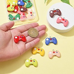 16 шт. 8 цвета непрозрачные подвески из смолы&nbsp;RESI-CJ0003-77