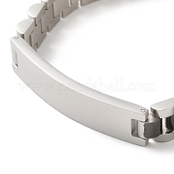 304ステンレススチールブレスレット  バンドメンズブレスレットウォッチ  混合スタイル  ガンメタ色＆ステンレス鋼カラー  200x10mm&nbsp;BJEW-I129-I-A