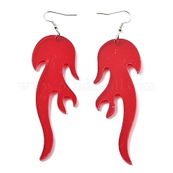 10 пара двухцветных акриловых сережек-подвесок EJEW-FI0002-33