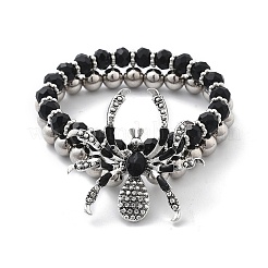 Браслеты с подвесками из пластика и сплава в стиле панк&nbsp;LS-BJEW-K269-01P