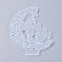 Хэллоуин сделай сам полумесяц призрак силиконовые Молды для статуй&nbsp;X-DIY-I034-03