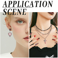 24шт 12 стиля подвески из сплава с эмалью ENAM-SC0005-62