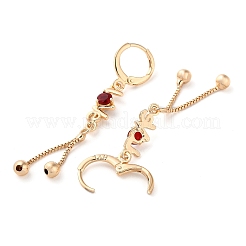 Стеклянные серьги с защелкой и надписью Love EJEW-K256-15KCG