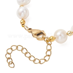 Женские браслеты из бисера из натурального культивированного пресноводного жемчуга&nbsp;BJEW-JB13320