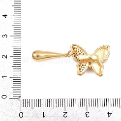 Pendentifs en laiton zircon cubique transparent&nbsp;KK-C075-48G