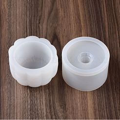 Хэллоуин тема DIY тыква Джек-о-фонарь ящик для хранения и крышка набор силиконовых форм DIY-G058-A01