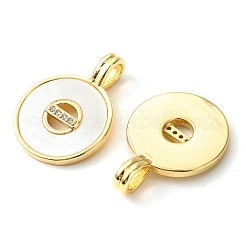 Латунные микропаве прозрачные подвески с фианитом&nbsp;KK-M277-05A-G