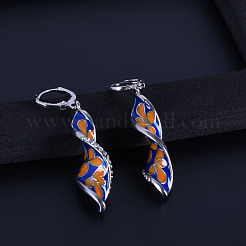 Серьги-кольца из сплава с эмалью&nbsp;FS-WGD1429-01