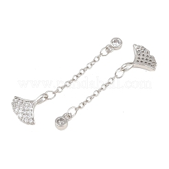 Латунные микропаве прозрачные подвески с фианитом&nbsp;KK-H257-02P