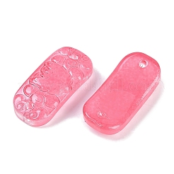 Breloques de connecteur en verre transparent peints à la bombe&nbsp;X1-GLAA-H035-06F