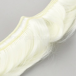 高温ファイバー人形のヘア前髪  DIY人形製作用品  雪  980~1000x50mm&nbsp;DIY-WH0588-95F