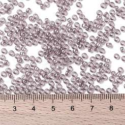 MIYUKIラウンドロカイユビーズ  日本製シードビーズ  8/0  （rr168)透明スモーキーアメジスト光沢  3mm  穴：1mm  約19000~20500個/ポンド&nbsp;SEED-G008-RR0168