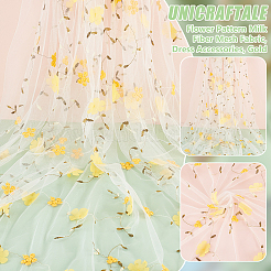 Milchfaser-Netzstoff mit Blumenmuster&nbsp;DIY-WH0888-09C